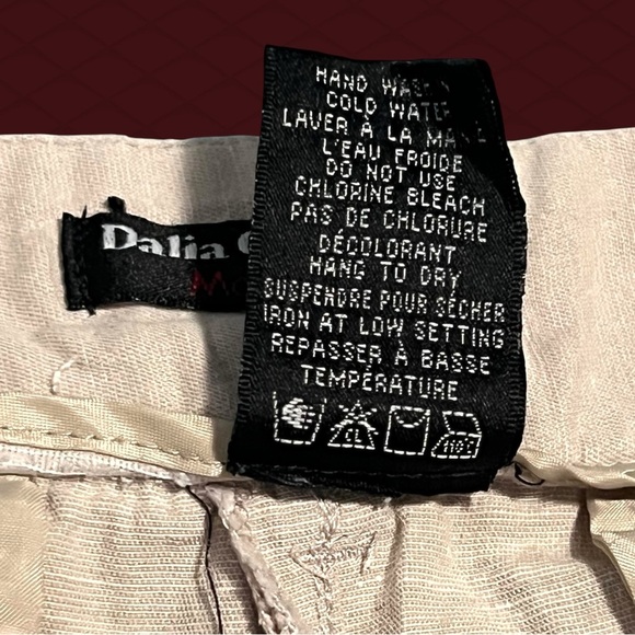 Dalia Khaki Pants Junior’s Size 8 Button Accents Straight Leg Modern Fit Office - Picture 5 of 10